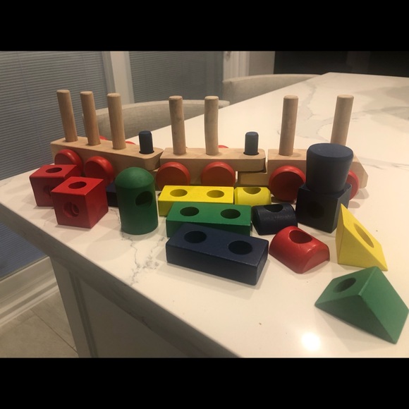 Melissa & Doug Stacking Train Set - Picture 2 of 3